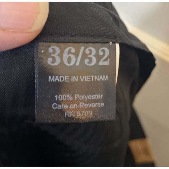 Dockers NWT Easy Care Flat Front Black Dress Trousers Pants Mens 36 x 32 - Picture 6 of 9